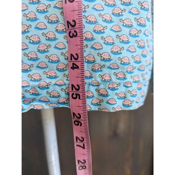 Vineyard Vines Top Shirt Button Women's Small Blue Turtle Collar 100% Cotton - Picture 7 of 11